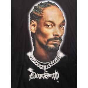 New Dogg Supply - Snoop Doggy Dog Mens Graphic T- Shirt 2XL Solid Black Tee NWT